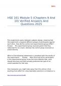 HSE 101 Module 5 &lpar;Chapters 9 And 10&rpar; Verified Answers And Questions 2025