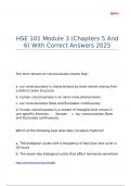 HSE 101 Module 3 &lpar;Chapters 5 And 6&rpar; With Correct Answers 2025