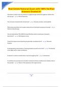 Real Estate National Exam with 100&percnt; Verified Answers Graded A&plus;