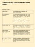 APUSH AP test Key Questions with 100&percnt; Correct Answers&period;