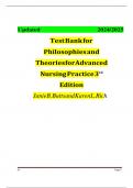  Ace your Exams with &colon;Philosophies and Theories for Advanced Nursing Practice Janie B&period; Butts and Karen L&period; Rich Test Bank