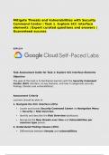 Mitigate Threats and Vulnerabilities with Security Command Center &vert; Task 1&period; Explore SCC interface elements &vert; Expert curated questions and answers &vert;Guaranteed success