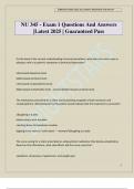 NU 345 - Exam 1 Questions And Answers &vert;Latest 2025 &vert; Guaranteed Pass
