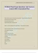 NUR163 Final Exam Questions And Answers &vert;Latest 2025 &vert; Guaranteed Pass