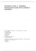 CrossFit Level 2 - General Knowledge exam with correct answers