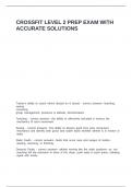 CROSSFIT LEVEL 2 PREP EXAM WITH ACCURATE SOLUTIONS