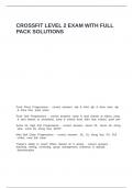 CROSSFIT LEVEL 2 EXAM WITH FULL PACK SOLUTIONS