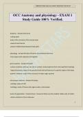 OCC Anatomy and physiology - EXAM 1 Study Guide 100&percnt; Verified&period;
