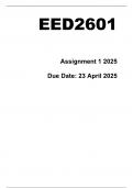 EED2601 Assignment 1 &lpar;Solutions&rpar; 2025 - DUE 23 April 2025&period;