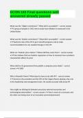 ECON 103 Final questions well answered already passed