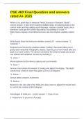 CSE 463 Final Question and answers rated A&plus; 2025