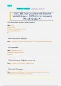 CPSC 355 Final Questions with Detailed  Verified Answers &lpar;100&percnt; Correct Answers&rpar;  &sol;Already Graded A&plus;