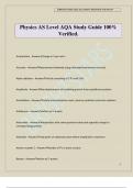 Physics AS Level AQA Study Guide 100&percnt; Verified&period;