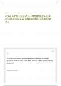 HSA 4191&colon; QUIZ 1 &lpar;MODULES 1-4&rpar; QUESTIONS & ANSWERS GRADED A&plus;