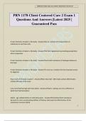 PRN 1178 Client Centered Care 2 Exam 1 Questions And Answers &vert;Latest 2025 &vert; Guaranteed Pass