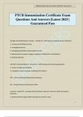 PTCB Immunization Certificate Exam Questions And Answers &vert;Latest 2025 &vert; Guaranteed Pass
