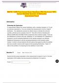 MATH 1280 Final Actual Exam Questions With Reviewed 100&percnt;  Correct Detailed Answers & Rationales  Guaranteed Pass&excl;&excl; 