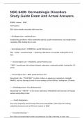 NSG 6420&colon; Dermatologic Disorders Study Guide Exam And Actual Answers&period;