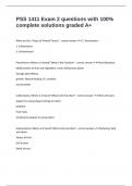 PSS 1411 Exam 2 questions with 100&percnt; complete solutions graded A&plus;