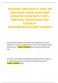 HERZING UNIVERSITY HESI RN 2025 EXIT EXAM &vert; NEW UPDATED EXAM WITH 100&percnt; VERIFIED QUESTIONS AND CORRECT ANSWERS&vert;EXCELLENT SCORES
