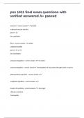 pss 1411 final exam questions with verified answered A&plus; passed