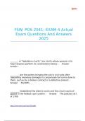 FSW POS 2041 EXAM 4 Actual Exam Questions And Answers 2025