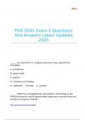 POS 2041 Exam 2 Questions And Answers Latest Updates 2025
