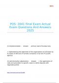 POS 2041 Final Exam Actual Exam Questions And Answers 2025