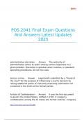 POS 2041 Final Exam Questions And Answers Latest Updates 2025