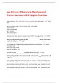 aaa drivers ed final exam Questions and Correct answers with Complete Solutions&period;