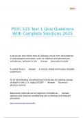 PSYC 515 Test 1 Quiz Questions With Complete Solutions 2025