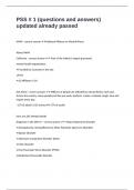 PSS &num; 1 &lpar;questions and answers&rpar; updated already passed
