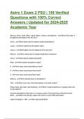 Astro 1 Exam 2 PSU Latest 2025&sol;2026 Update &lpar;exam Questions with correct answers and Rationales&rpar;