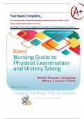 Test Bank Complete&lowbar; Bates' Nursing Guide To Physical Examination And History Taking 3rd Edition&comma; &lpar;2022&rpar; By Beth Hogan-Quigley&vert; All Chapter 1-24&vert; Latest&sol; Updated Version With All Detailed Answers&vert; Grade A&plus;