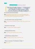 The Great Gatsby&comma; Review Questions with  Detailed Verified Answers &lpar;100&percnt; Correct  Answers&rpar; &sol;Already Graded A&plus;