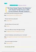 The Great Gatsby Chapter One Questions  with Detailed Verified Answers &lpar;100&percnt;  Correct Answers&rpar; &sol;Already Graded A&plus;