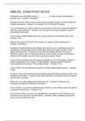 AMB 400 - EXAM STUDY NOTES