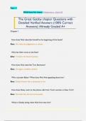 The Great Gatsby chapter Questions with  Detailed Verified Answers &lpar;100&percnt; Correct  Answers&rpar; &sol;Already Graded A&plus;
