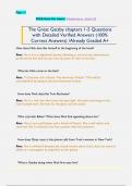 The Great Gatsby chapters 1-5 Questions  with Detailed Verified Answers &lpar;100&percnt;  Correct Answers&rpar; &sol;Already Graded A&plus;