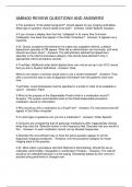 AMB400 REVIEW QUESTIONS AND ANSWERS