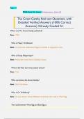 The Great Gatsby final test Questions with  Detailed Verified Answers &lpar;100&percnt; Correct  Answers&rpar; &sol;Already Graded A&plus;