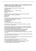 AMB400 EPICCARE AMBULATORY ADMINISTRATION CHAPTER REVIEW QUESTIONS
