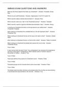 AMB400 EXAM QUESTIONS AND ANSWERS