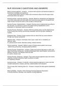 NUR 303 EXAM 3 QUESTIONS AND ANSWERS