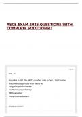 ASCS EXAM 2025 QUESTIONS WITH COMPLETE SOLUTIONS&excl;&excl;