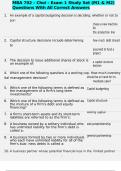 MBA 702 - Choi - Exam 1 Study Set &lpar;M1 & M2&rpar; Questions With All Correct Answers