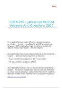 SOEN 287 - Javascript Verified Answers And Questions 2025