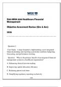 D513 MHA 5510 HC Financial Mgt OA Review 2025 &lpar; With Solns&rpar;