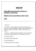 D509 MHA 5110 Innovative Solutions in HC Leadershhip OA Review 2025 &lpar; With Solns&rpar;