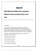 D510 MHA 5220 Collaborative Leadership OA Review 2025 &lpar; With Solns